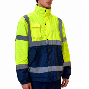 เสื้อแจ็คเก็ตนิรภัยแบบสะท้อนแสงสำหรับงานก่อสร้างและงานอื่นๆ รุ่น Hi VIS Viz ความปลอดภัยสูง - Product Image 3