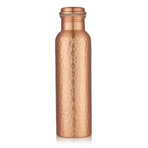 Botella de Agua Ecológica de Cobre con Diseño Floral Rojo, Apta para Lavavajillas, con Tapa de Rosca, Diseño Tradicional Indio, Frasco Metálico - Product Image 5