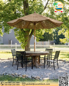 Sombrilla de patio y parasol de fibra de coco premium con certificación FSC para hoteles, resorts y cafeterías de COCO HITECH - Product Image 6