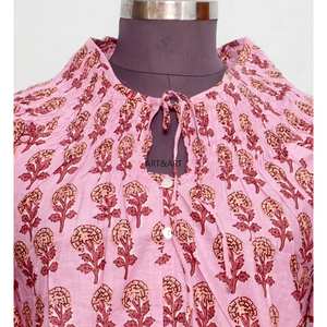 Robe évasée décontractée pour femme, style vintage floral, 100 % coton respirant et écologique, col rond, taille naturelle, grandes tailles - Product Image 3