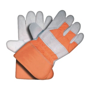 Guantes de Trabajo Resistentes de Doble Palma, de Cuero Vacuno, con Puño de Seguridad, en Oferta - Product Image 1