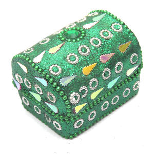 Home Earrings Red Jewelry Storage <b>Box</b> Indian Handicrafts Trinket <b>Box</b> Ceremony Gift Lac Glitter Indian Trinket <b>Box</b> - Product Image 4