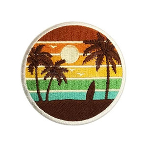 Patch brodé adhésif à bordure Merrow, couleur unie, dernier design, faible MOQ, le plus vendu - Product Image 2