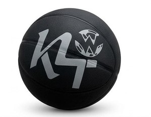 Ballon de basket-ball noir KLTW INT'L taille 7 avec logo K1, revêtement en cuir, durable, pour entraînement en salle - Product Image 6