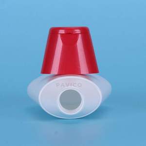 Vietnam Manufacturer Oval Shape HDPE <b>200ml</b> Custom Color White <b>Bottle</b> Red Flip Top Cap Shampoo Lotion Hair Care Packaging - Product Image 2