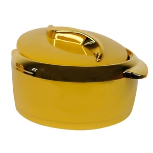 Luxury Handmade Round Shape Hotpot Metal & <b>Ceramic</b> Best Quality Casserole for Tabletop Kitchen Classic Food Warmer Design - Product Image 2