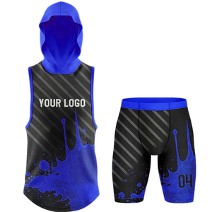 Uniformes de football américain personnalisés en gros 7v7 en Spandex/Polyester respirant, ensembles courts unisexes pour adultes avec motif 3D thermocollé sur le devant - Product Image 1