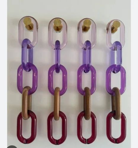 Decoración de Pared con Eslabones de Cadena Acrílicos FAIZA CRAFT, Diseño Moderno Colgante en Degradado de Color, Hecho a Mano, Color Personalizado para Cumpleaños y Diwali - Product Image 2