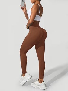 Pantalones de Yoga con Efecto Levanta Glúteos sin Costuras para Mujer |   Leggings Deportivos Ligeros de Poliéster y Elastano |   Leggings a la Moda Resistentes a las Sentadillas - Product Image 2