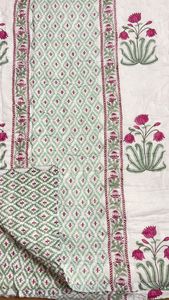 Luxury <b>Winter</b> Printed Elephant Floral Cotton <b>Quilt</b> Bedspread Handmade Reversible Traditional Indian Rajasthani Hotel-Style Home - Product Image 5