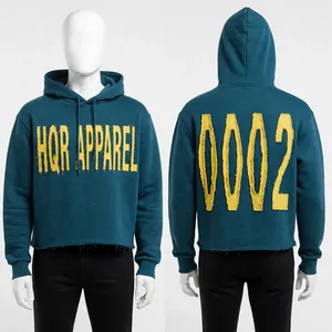 Sudadera con Capucha para Hombre, 100% Algodón, 450 g/m², Gruesa, para Impresión de Logotipo, Bolsillo Regular, Antiencogimiento, con Flocado - Product Image 5