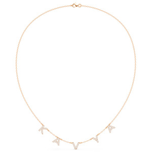 <b>Top</b> Selling Lab Grown Diamond 9K Rose <b>Gold</b> Necklace for Women Luxury Bridal Jewelry with <b>Sparkling</b> Design for Wedding Engagement - Product Image 4