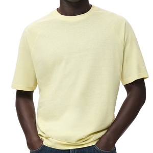 T-shirts imprimés 100 % coton pour hommes, couleur noire, épaules tombantes, coupe oversize, respirant, modèle 2026 - Product Image 1