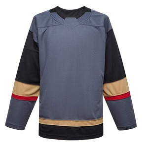 Custom winter ijshockeytrui heren blauw groen wit ronde hals lange mouwen bedrukt sublimatie voorzijde captain C mesh ademend - Product Image 3