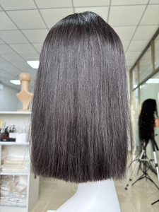 100% cabello humano sin procesar cabello virgen crudo al por mayor sin pegamento HD encaje transparente encaje <span class=keywords><strong>Frontal</strong></span> recto Bob pelucas para mujeres - Product Image 6