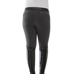 Leggings d'équitation taille basse pour femme avec empiècements aux genoux, respirants, en Spandex et Polyester, haute qualité, personnalisables - Product Image 3