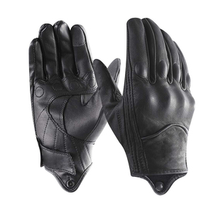 Gants de moto en cuir de haute qualité, écran tactile, protection complète des doigts, respirants, confortables, antidérapants, avec grip sur la paume - Product Image 1