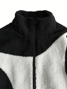 Wholesale Eco-Friendly <b>Fleece</b> Sherpa Lined <b>Jacket</b> Men's Oversize Full Zip Sherpa Warm Winter <b>Jacket</b> for Men - Product Image 6
