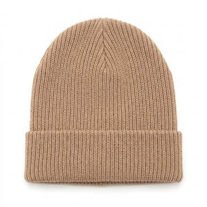 Gorro de Punto Hecho a Mano de Primera Calidad, Color Rosa Sólido, Gorro de Invierno con Puño Acanalado, Estilo Casual para Niñas y Mujeres, 54-56CM - Product Image 1