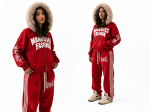 Custom Acid Washed Distressed Screen Printed Embroidered French Terry 100% Cotton Fake Fur Hooded Zip Eco-Friendly Hoodie - Product Image 2