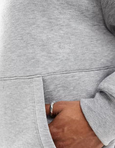 Sweat-shirts à capuche unisexes de haute qualité pour hommes, coupe oversize, personnalisables avec logo, en coton épais vierge - Product Image 3