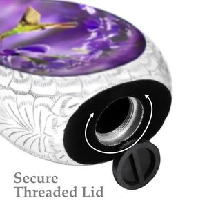 Elegant Aluminum Tear Drop Cremation Urn <b>Memorial</b> Ash Holder Featuring Decorative Secure Lid And Polished Finish Design - Product Image 5