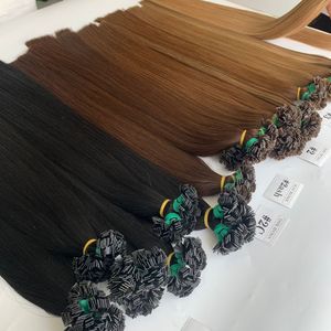 ผมคนเวียดนามปลายแบนมีหลายสี100ชิ้นต่อผมเรมี่ - Product Image 2