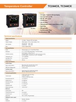 Pengontrol Suhu Layar Ganda 4-Digit (Putih+Hijau) Selec TC344CX dengan Titik Pengaturan Ganda, Komunikasi RS485, Relay/Output SSR