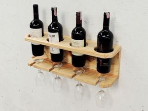 Wine holder floating wine <b>shelf</b> bamboo wine organiser wine glass holder rustic wine decor modern <b>bar</b> <b>shelf</b> luxury wine storage - Product Image 2