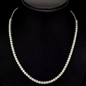 Collar de Tenis de Lujo en Oro Blanco de 10KT con Diamantes Cultivados en Laboratorio, Corte Brillante Redondo, Certificado IGI, Joyería Fina para Mujer - Product Image 2