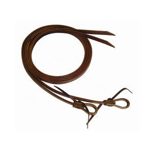 Rênes de cheval en cuir noir de qualité supérieure, équipement d'équitation western, durables, fabriquées à la main, réglables, robustes, pour l'entraînement et la randonnée équestre - Product Image 4