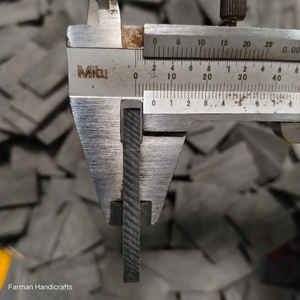 Assiette artisanale moderne en corne de buffle véritable à rayures blanches, écologique, pour décorations de mariage et de fêtes et cadeaux, prix de gros - Product Image 4