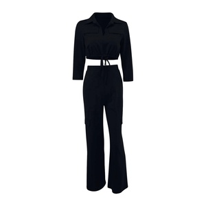 Nouvel ensemble de costume professionnel à carreaux de style formel pour femme, combinaison pantalon ample 2 pièces respirante, style européen et américain - Product Image 2
