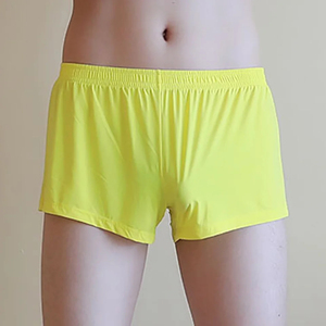 <b>Men</b> Sexy Low Waisted Ice Silk Briefs <b>Trunks</b> Sheer Breathable Seamless Shorts Underwear Solid Smooth Home <b>Men's</b>s - Product Image 1