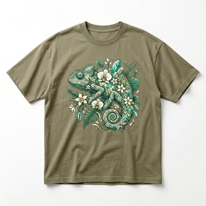 T-shirt mécanique Cyber Beetle |   T-shirt en coton épais gris anthracite 240 GSM avec motif circuit technique - Product Image 5
