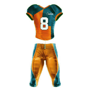 ชุดยูนิฟอร์มอเมริกันฟุตบอลสั่งทำสีได้ คุณภาพสูง ระบายอากาศได้ดี ผลิตจากโพลีเอสเตอร์ 100% สำหรับทีม - Product Image 1