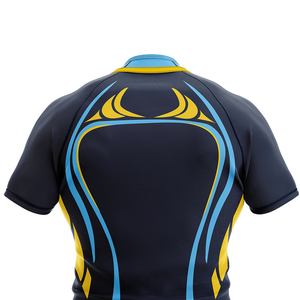 Custom Team Name Rugby Jersey Men Performance Short Sleeve Sublimated Team Rugby Shirt Moisture Wicking Athletic Training Shirt - Product Image 5