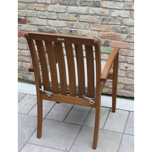 Silla de Comedor Moderna y Contemporánea de Altura Ajustable, Hecha de Madera de Teca Sólida con Acabado Natural para Uso en Exteriores - Product Image 6