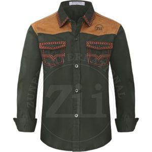 เสื้อเชิ้ตแขนยาวแบบเชื่อมต่อ ระบายอากาศได้ดี สะท้อนแสง สำหรับงานคลังสินค้า ป้องกันอัคคีภัย สีทูโทน - Product Image 1