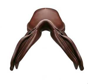 English Dressage Saddle <b>Leather</b> Brown Wood Tree Full Size Equestrian Riding Equipment - Product Image 4