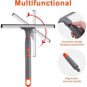 Tergivetro Doccia Girevole Antiscivolo a 2 Lame Multiuso per Porte in Vetro e Bagno - Product Image 2