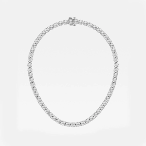 Collar de cadena tipo tenis con 59 quilates de diamantes redondos cultivados en laboratorio, collar brillante, joyería de cadena tipo tenis, regalo para mujer, collar de moda. - Product Image 1