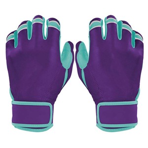 Gants de frappe rembourrés violets avec fermeture auto-agrippante pour entraînement adulte unisexe - Product Image 1