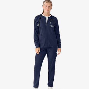 Blouse de laboratoire unisexe/damier à col rond, fermeture éclair intégrale, coupe ajustée, multi-poches, haute qualité, pour l'hiver, vente en gros, très demandée - Product Image 2