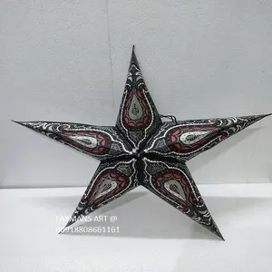 christmas paper star lanterns Hot Selling Luxury Decor Christmas Printed Paper Star Lamps / Lanterns Wholesale From India