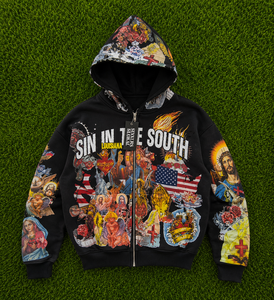 Sweat à capuche zippé personnalisé en molleton 100 % coton épais, coupe classique, couleur unie, imprimé sur le devant, pour l'hiver, fabrication OEM ODM - Product Image 5