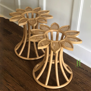 Mesa de Centro de Ratán Bohemia Ecológica, Mesa Redonda de Mimbre Hecha a Mano, Muebles Naturales para Sala de Estar y Proyectos Hoteleros - Product Image 3