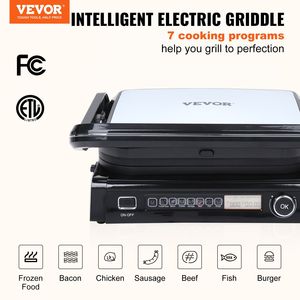 14.4 \ "piastra elettrica commerciale 1800W griglia da banco per interni antiaderente in ferro piastra di cottura ristorante con griglia Tepnad 7 1 - Product Image 2
