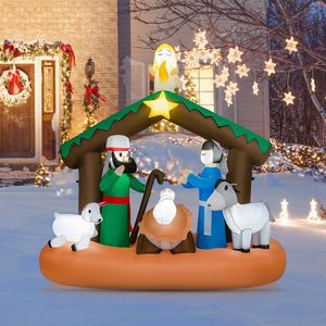 Presepe Natalizio Illuminato da 6 Piedi, Decorazione Gonfiabile per Esterni e Giardino - Product Image 4