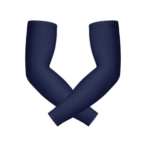 Nouveauté 2026 Manches de protection solaire unisexe bleu marine 3/4 UPF50+ en polyester uni, sur mesure Harry Johnson SBS000 - Product Image 1